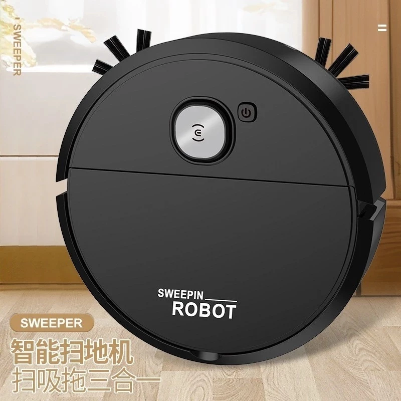 Robô Varredora/Aspirador De Pó Automática 3 Em 1