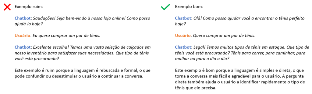 UX Writing para Chatbots: Use uma linguagem simples e direta