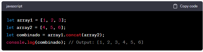 Principais Funções dos Arrays - concat