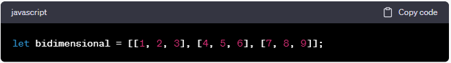 Arrays Bidimensionais