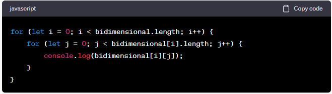 Manipulando Arrays Bidimensionais