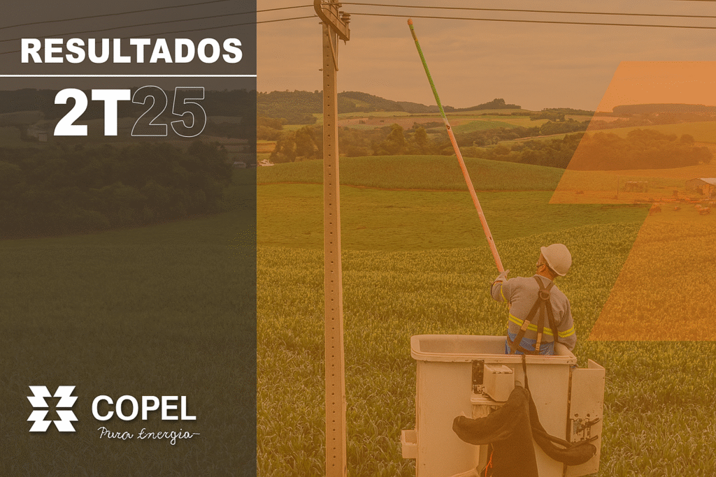 Copel encerra 2T25 com crescimento de receita, EBITDA e lucro, amplia investimentos e avança em eficiência operacional